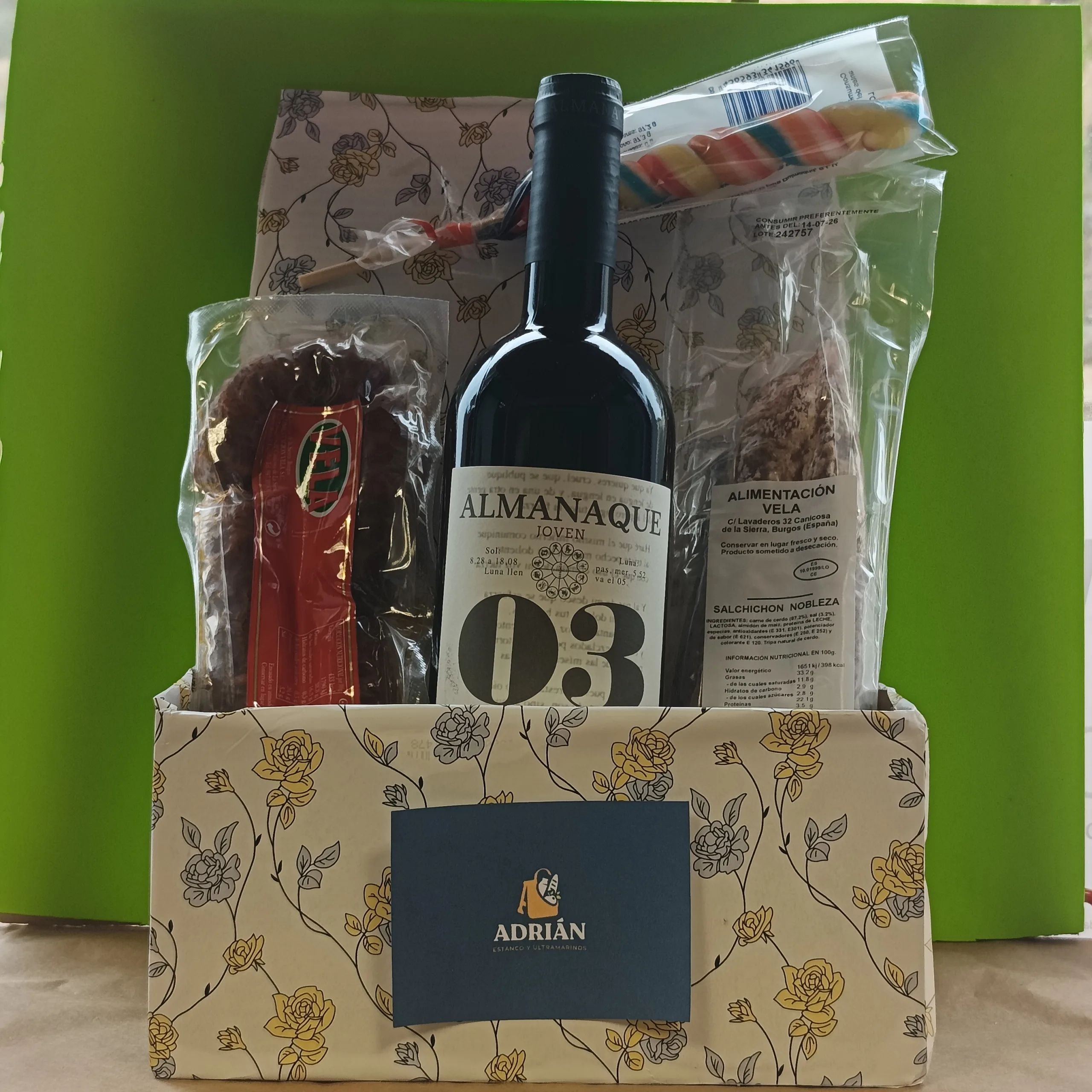Pack Vino y Embutido