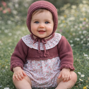 Pelele Flores Granate - 12M